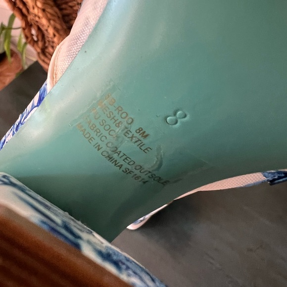 Betsey Johnson ROO BLUE FLORAL heels. Women’s 8 . - Picture 8 of 8